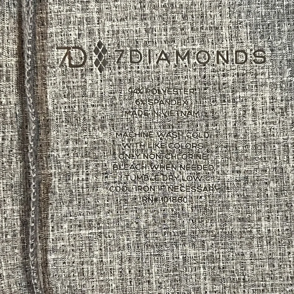 7 Diamonds Oxygenate 1/4 Zip Pullover Lightweight Quick Dry Stretch Grey Size L